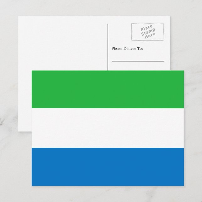 Sierra Leonean Flagga, Flagga av Sierra Leone Vykort (Fram/baksida)