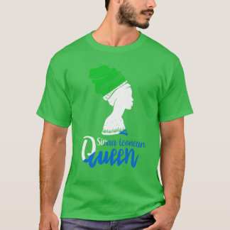 Sierra Leonean Sierra Leone Flagga Afro Roots T Shirt