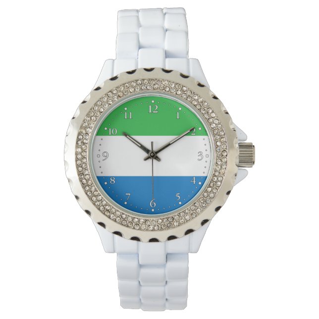 Sierra Leones flagga Armbandsur (Framsida)