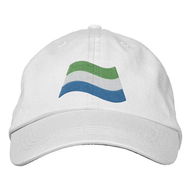Sierra Leones flagga Broderad Keps (Framsida)