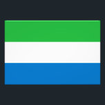 Sierra Leones flagga Fototryck<br><div class="desc">Patriotisk flagga av Sierra Leone.</div>