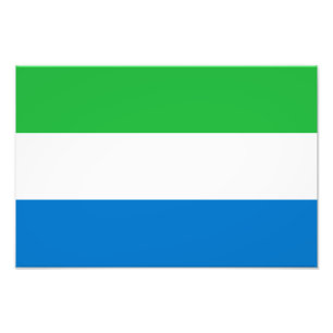 Sierra Leones flagga Fototryck