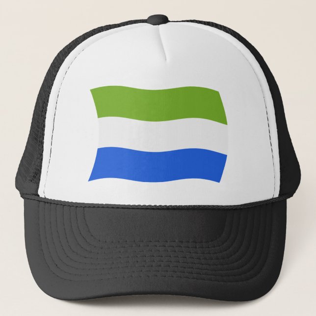 Sierra Leones flagga hatt Truckerkeps (Framsida)