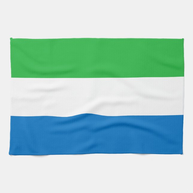 Sierra Leones flagga Kökshandduk (Horisontell)