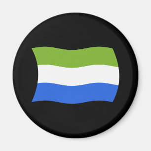 Sierra Leones flagga Magnet