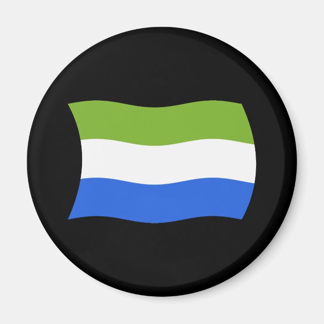 Sierra Leones flagga Magnet (Framsidan)