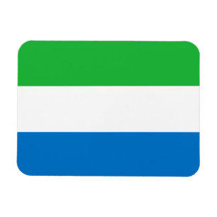 Sierra Leones flagga Magnet