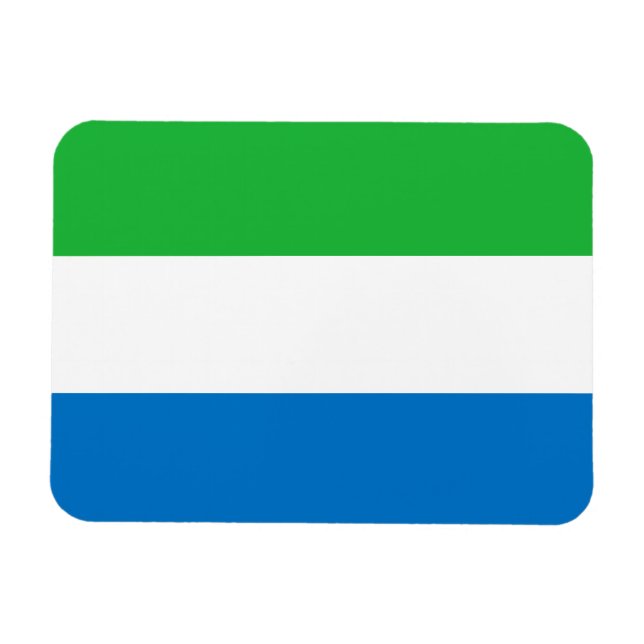 Sierra Leones flagga Magnet (Horisontell)