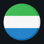 Sierra Leones flagga Magnet<br><div class="desc">Patriotisk flagga från Sierra Leone.</div>