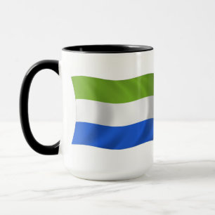 Sierra Leones flagga Mugg