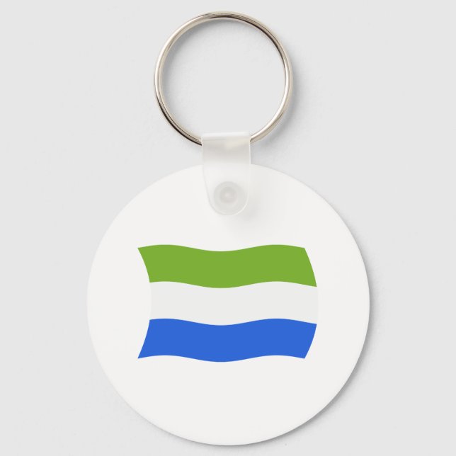 Sierra Leones flagga Nyckelring (Framsida)