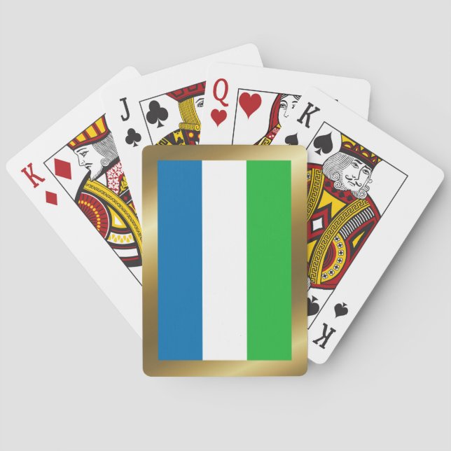 Sierra Leones flagga spelkort (Baksidan)