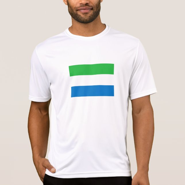 Sierra Leones flagga T Shirt (Framsida)