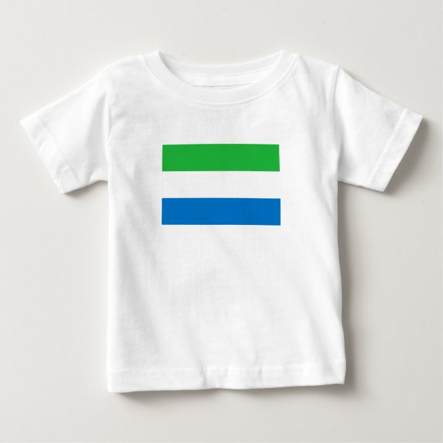 Sierra Leones flagga T Shirt (Framsida)