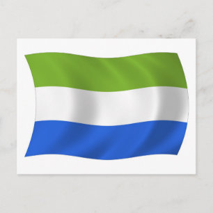 Sierra Leones flagga vykort