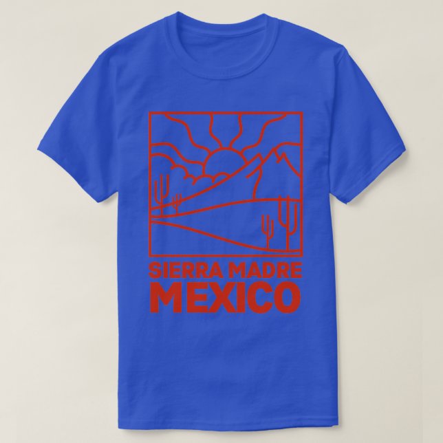 Sierra Madre Mexico Montana Mountain Range Badge T Shirt (Design framsida)