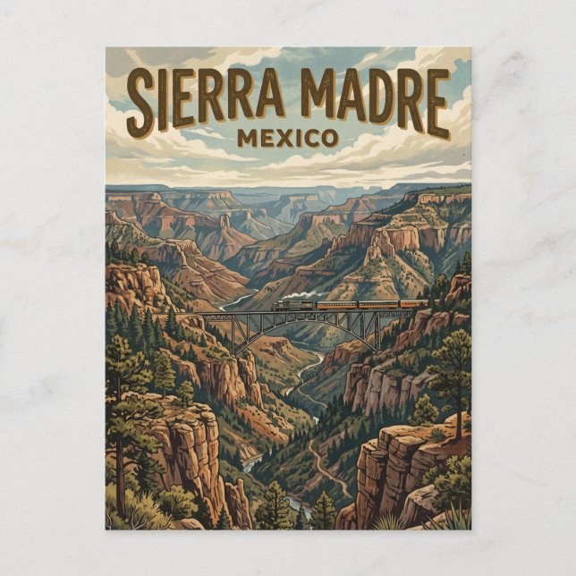 Sierra Madre Occidental Mexiko Vykort (Framsida)