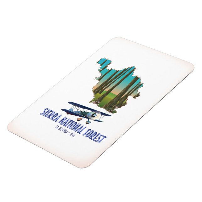 Sierra National Forest California karta Magnet (Vänstra Sidan)