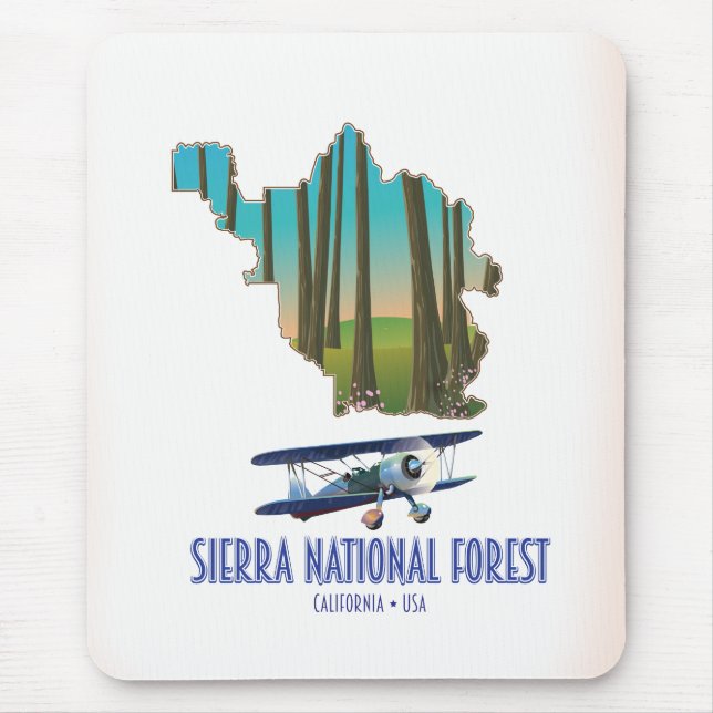 Sierra National Forest California karta Musmatta (Framsidan)