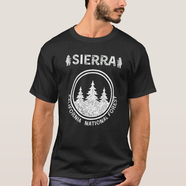 Sierra National Forest California T Shirt (Framsida)