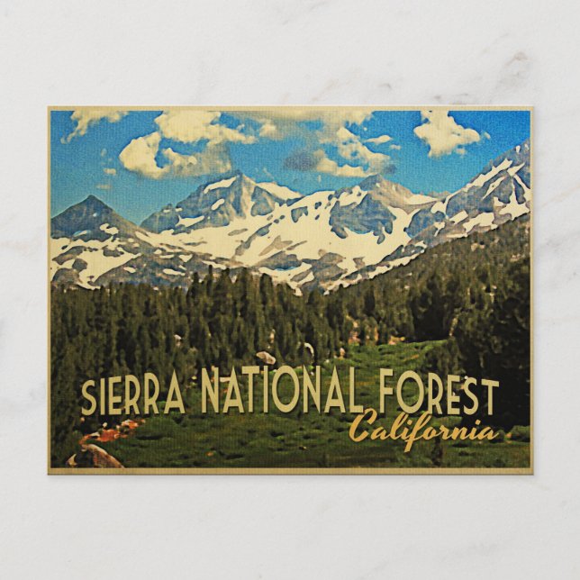 Sierra National Forest California Vykort (Framsida)