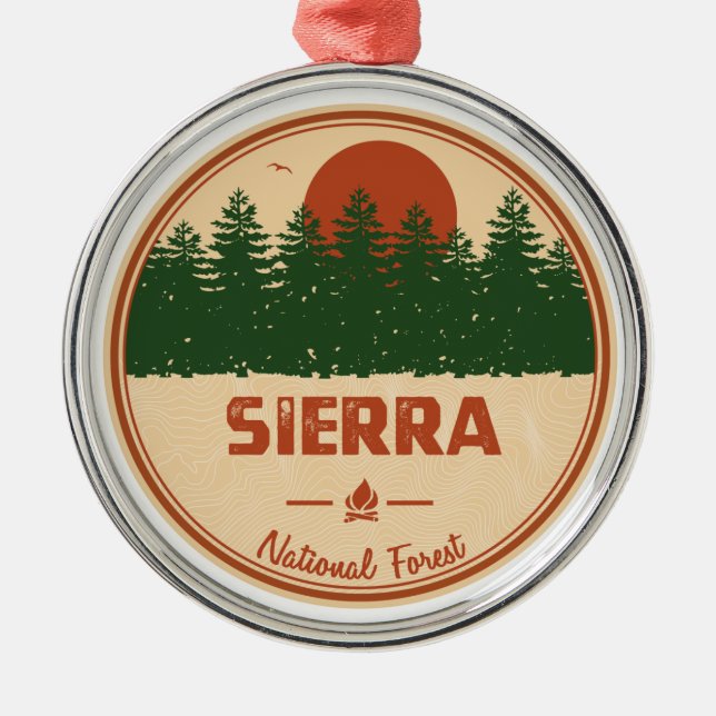 Sierra National Forest Julgransprydnad Metall (Framsidan)