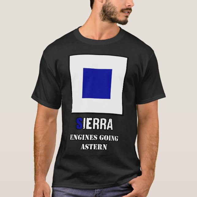 Sierra nautiska flaggor t shirt (Framsida)