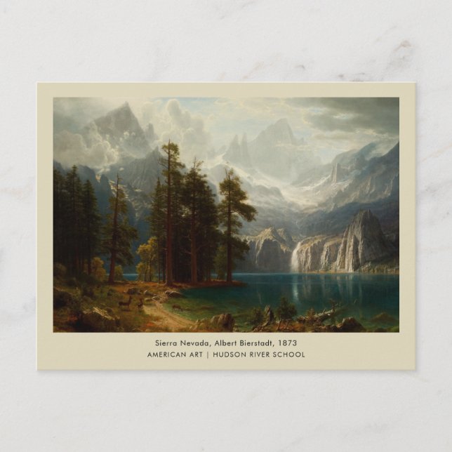 Sierra Nevada Albert Bierstadt Liggande konst Vykort (Framsida)