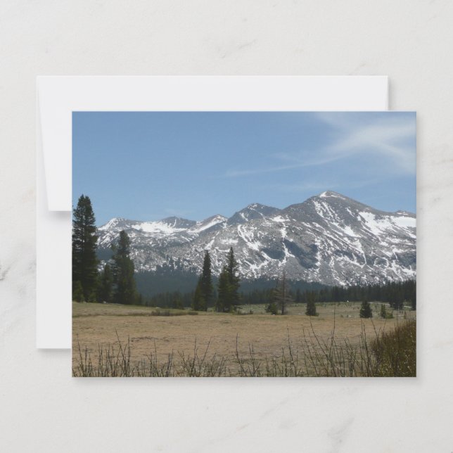 Sierra Nevada-bergen I från Yosemite Julkort (Framsida)