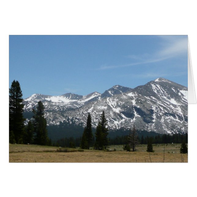 Sierra Nevada-bergen I från Yosemite OBS Kort (Framsidan Horizontal)