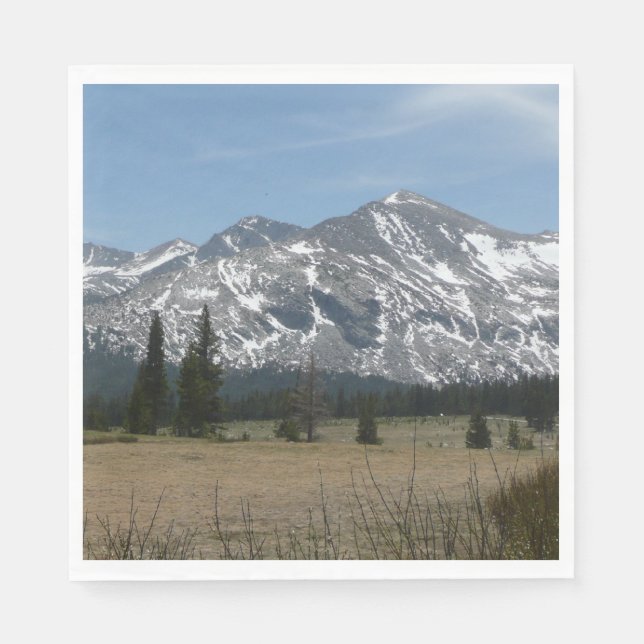 Sierra Nevada-bergen I från Yosemite Pappersservett (Framsidan)