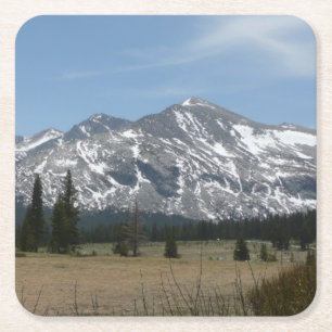 Sierra Nevada-bergen I från Yosemite Underlägg Papper Kvadrat