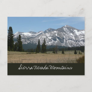 Sierra Nevada-bergen I från Yosemite Vykort