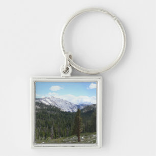 Sierra Nevada-bergen II från Yosemite Fyrkantig Silverfärgad Nyckelring