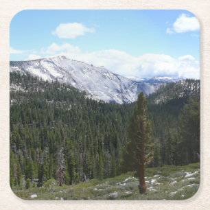 Sierra Nevada-bergen II från Yosemite Underlägg Papper Kvadrat