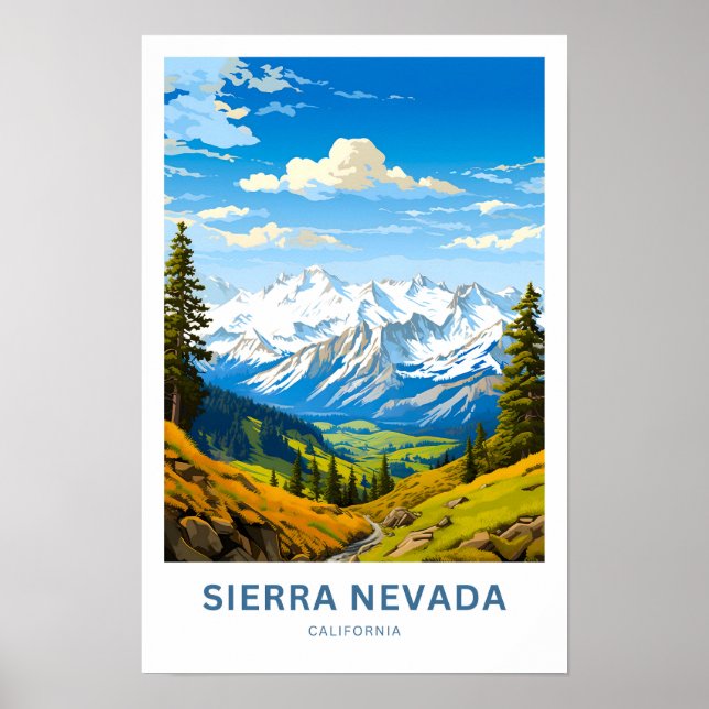Sierra Nevada California Travel Print Poster (Framsidan)