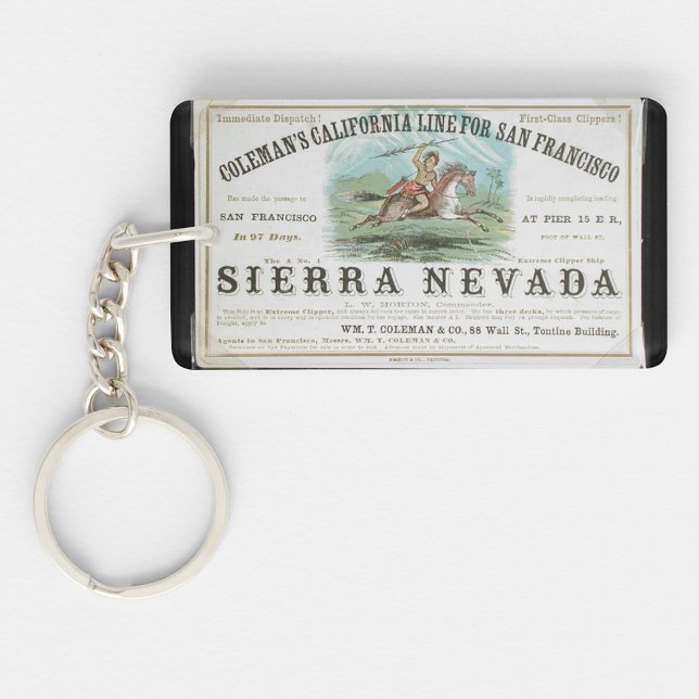 Sierra Nevada Clipper segelfartyg 1900 Nyckelring (Skapare uppladdad)