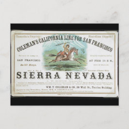 Sierra Nevada Clipper segling frakt 1900 Vykort
