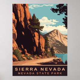 Sierra Nevada, Mondiner, Travel Poster