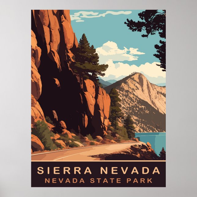 Sierra Nevada, Mondiner, Travel Poster (Framsidan)