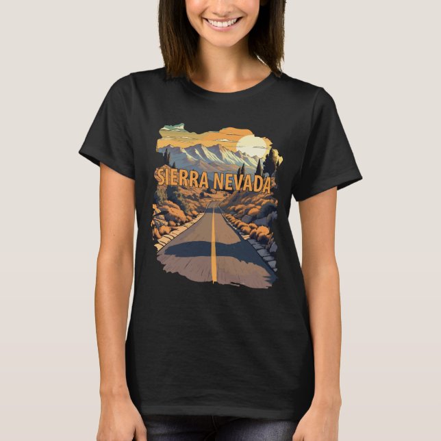 Sierra Nevada Road Retro Orange Resa T Shirt (Framsida)