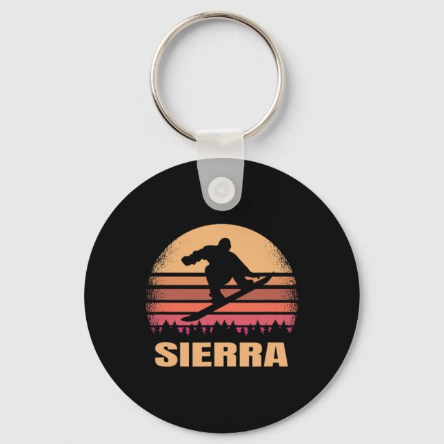 Sierra Nevada Snowboarding Vintage 80s Ret Nyckelring (Framsida)