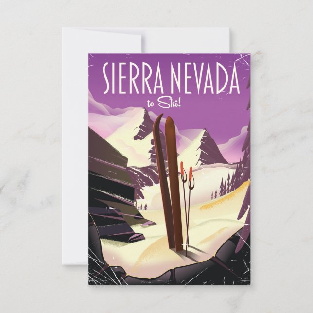 Sierra Nevada vintage ski poster (Framsida)