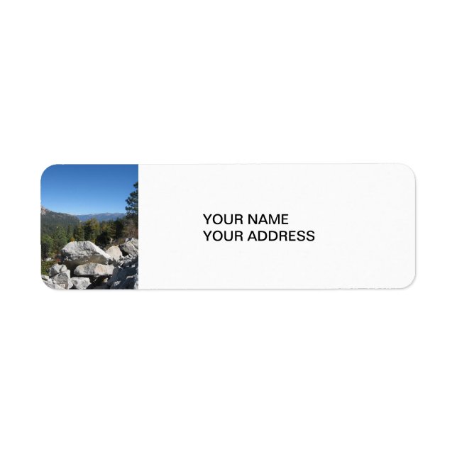 Sierra Nevadabbergen Returadress Etikett (Framsidan)