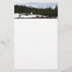 Sierra Nevadabergen och Snö vid Yosemite Brevpapper