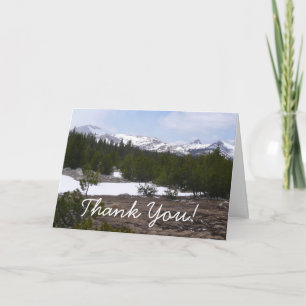 Sierra Nevadabergen och Snö vid Yosemite Tack Kort