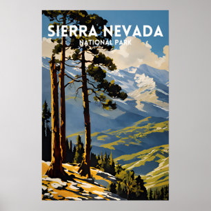 Sierra Nevadas nationalpark Vintage Poster