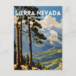 Sierra Nevadas nationalpark Vintage Vykort