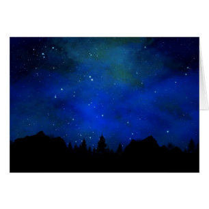 Sierra Nevadas Night Himmel Hälsningskort