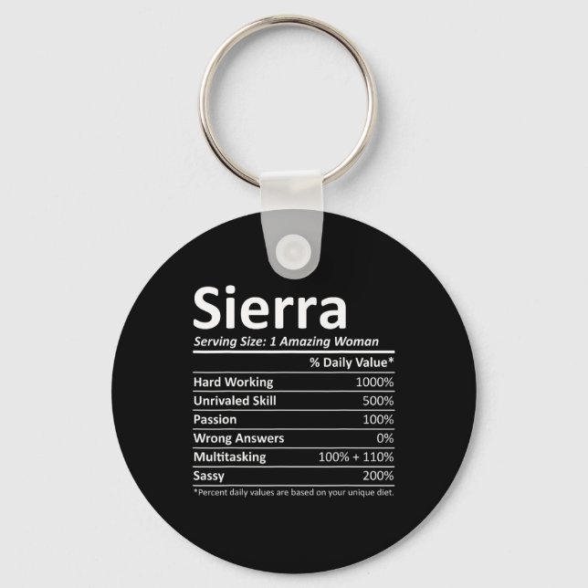 Sierra Nutrition Personalized Name Funny Christmas Nyckelring (Framsida)